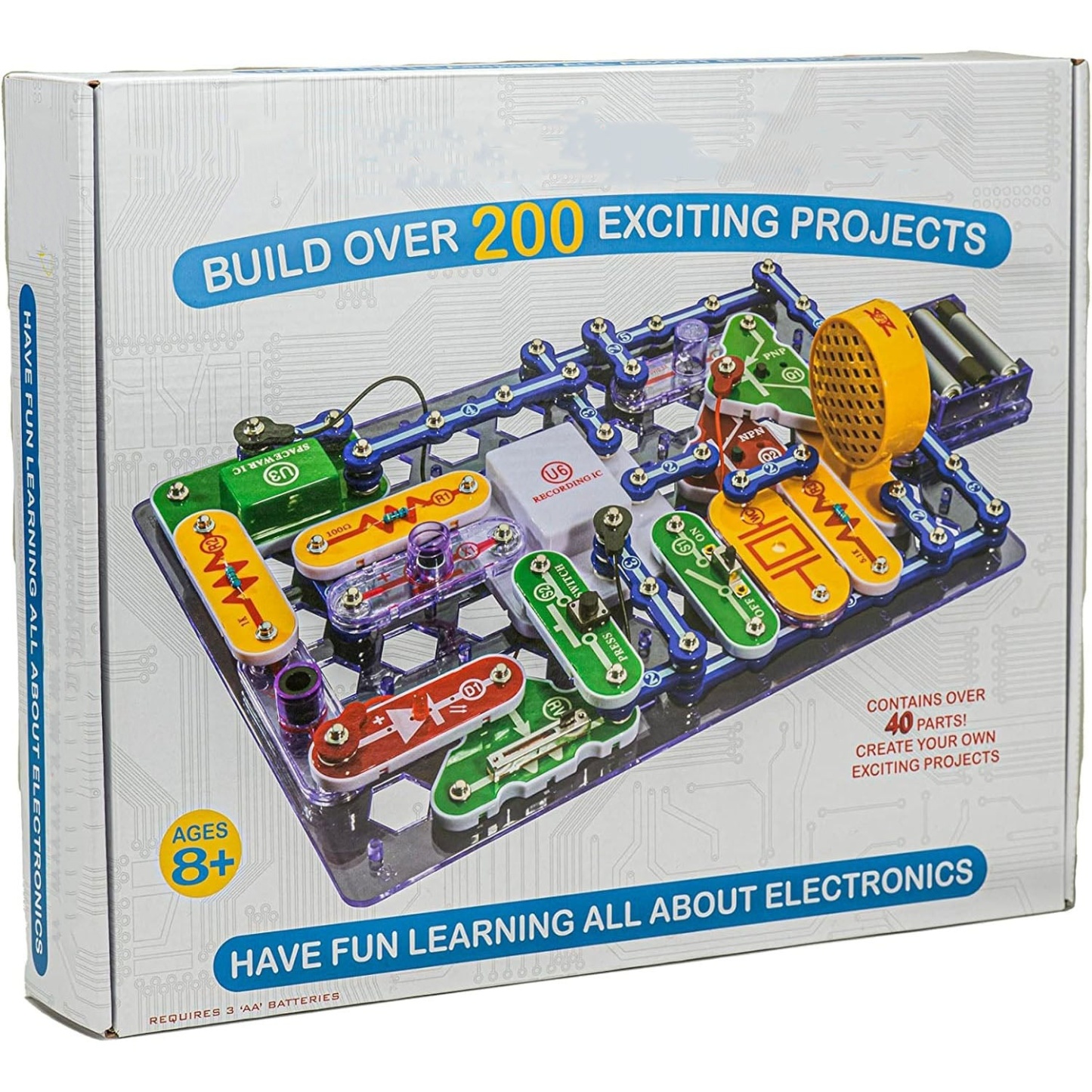 Electronics Exploration Kit – 200+ Projects with Full-Color Manual & 4