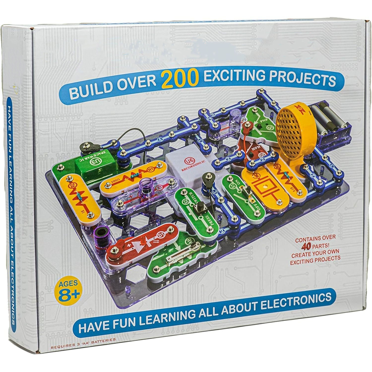 Electronics Exploration Kit – 200+ Projects with Full-Color Manual & 4