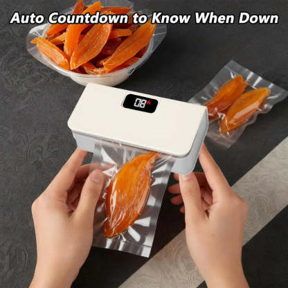 Mini Sealer Machine – Rechargeable Portable Sealing and Cutting Tool with LED Battery Display