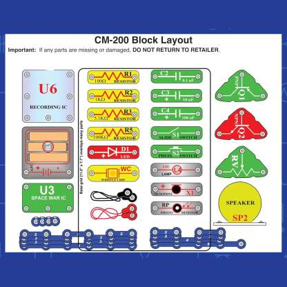 Electronics Exploration Kit – 200+ Projects with Full-Color Manual & 42 Snap Modules