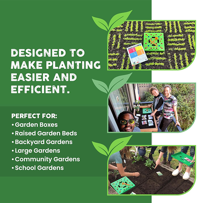 Seeding grid - Patented seed and seedling spacing tool