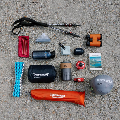 The camping chair cushion features an accordion-style design