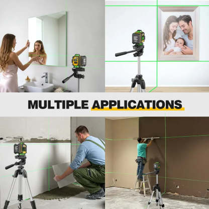 Laser level with tripod, 4x360° self-leveling laser level