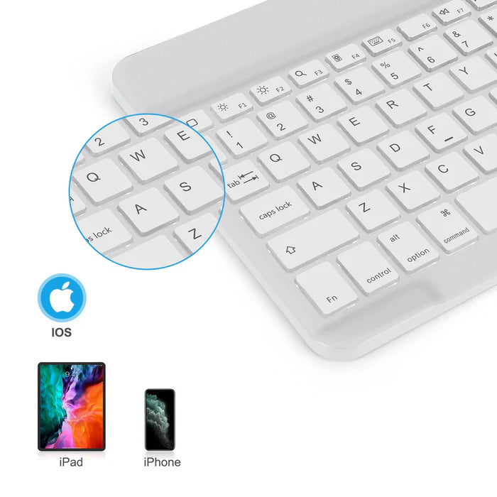 Wireless Bluetooth Keyboard with 7-Color LED Backlight, Compact and Portable, Perfect