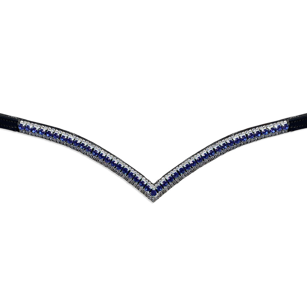 Blue Astra Browband – Starry Night Elegance for Your Horse