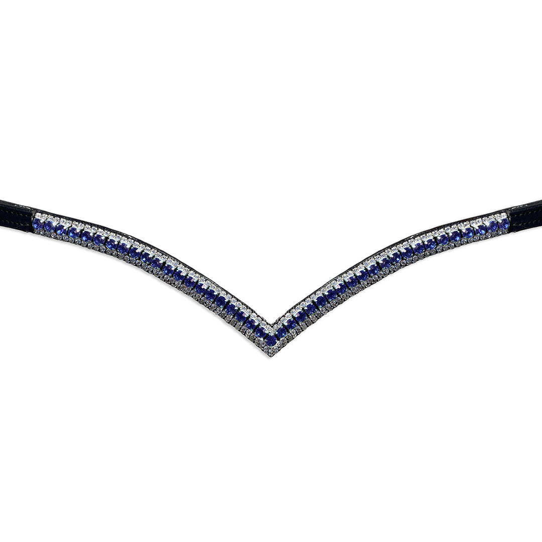 Blue Astra Browband – Starry Night Elegance for Your Horse