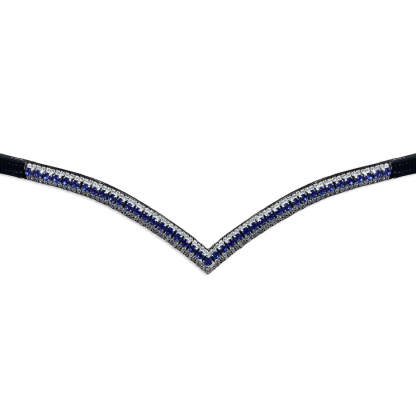 Blue Astra Browband – Starry Night Elegance for Your Horse