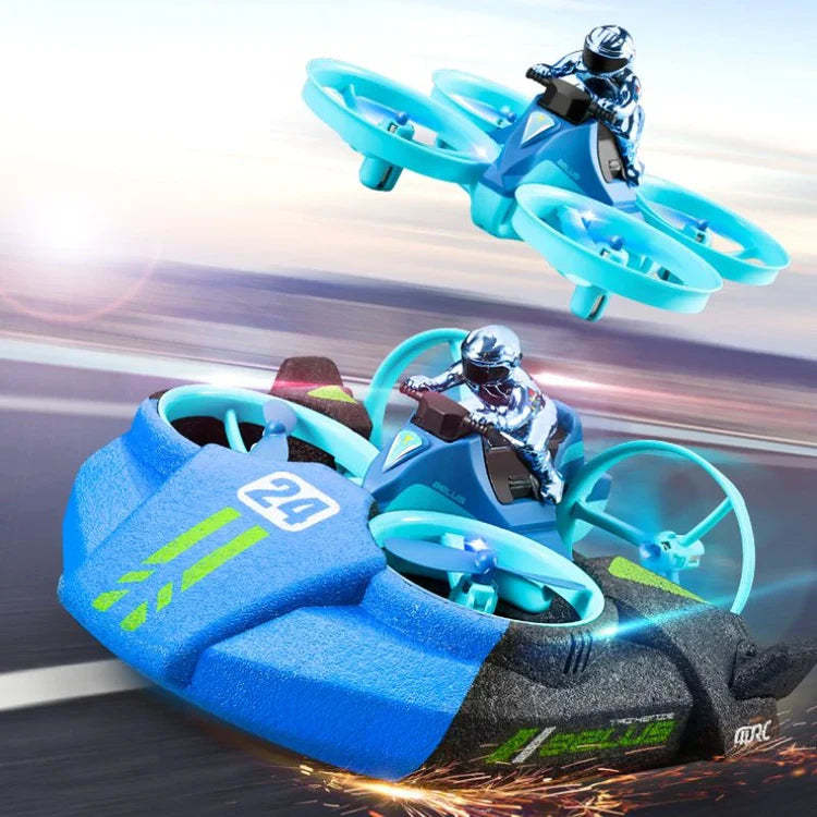 3-in-1 Remote-Controlled Hovercraft Drone Racer – Fly, Race, and Sail Across Land, Air