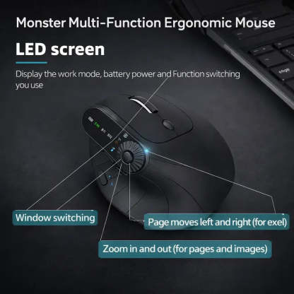 Smart Vertical Mouse – Ergonomic Wireless
