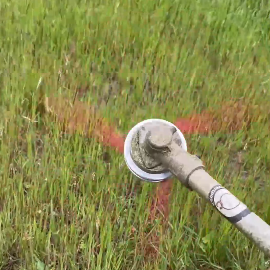 Rope-type weeding machine head