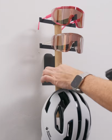 Bike Jacket & Helmet Holder – Cycling Gear Wall Mount