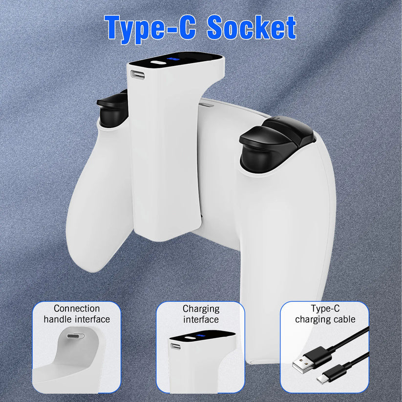 2000mAh Rechargeable Battery for PS5 Controller with USB-C Fast Charging, LED Indicator