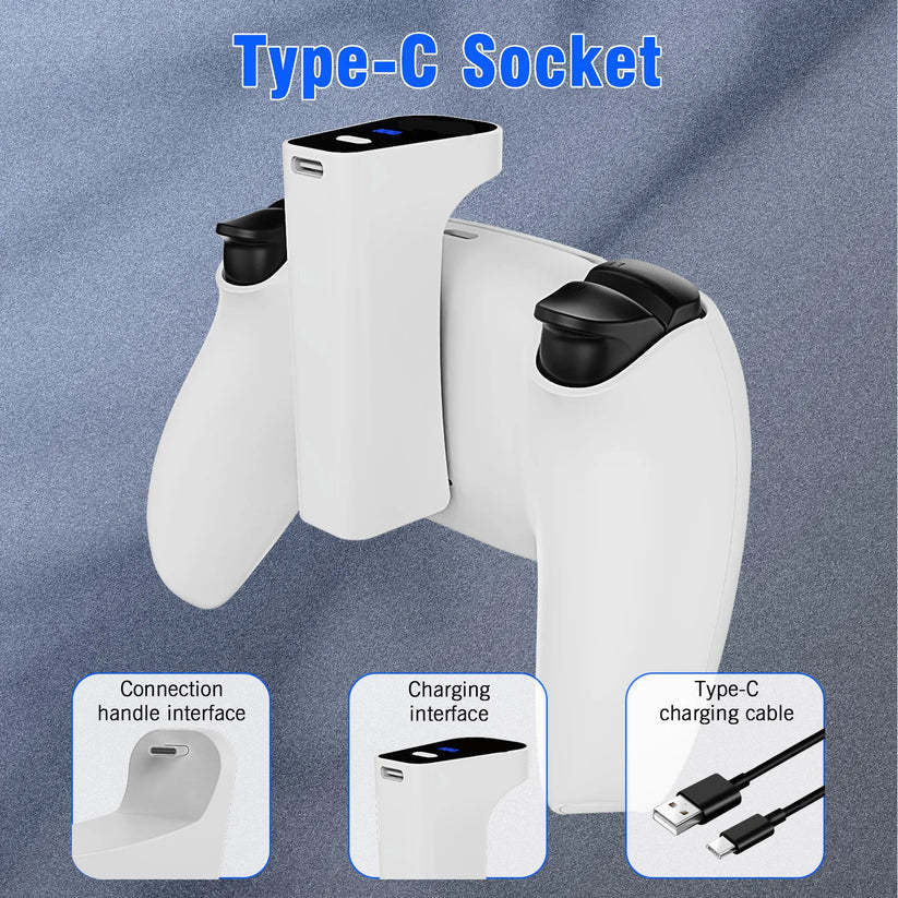 2000mAh Rechargeable Battery for PS5 Controller with USB-C Fast Charging, LED Indicator