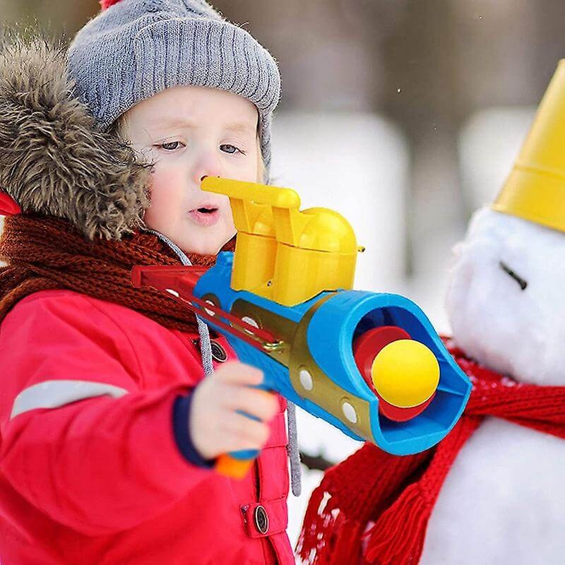 Snow Cannon Snowball Launcher | Winter Outdoor Toy with Snowball Molds for Kids & Adults