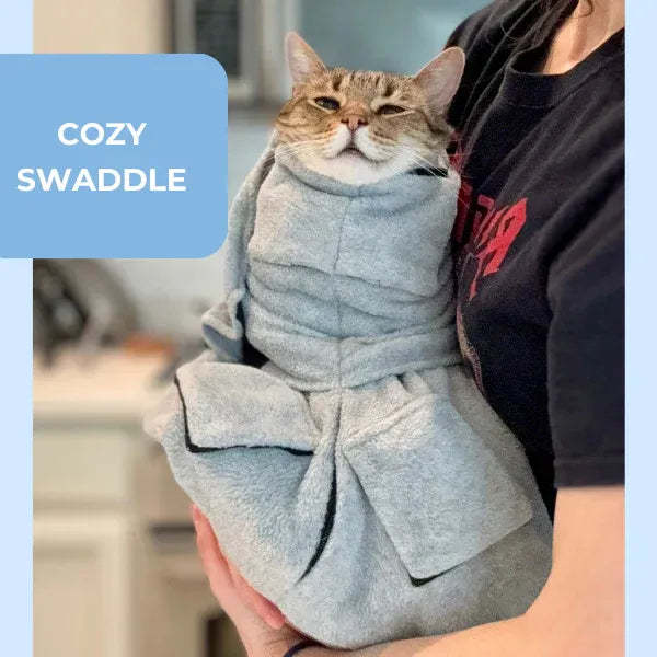 Professional kitten swaddles are like baby swaddles