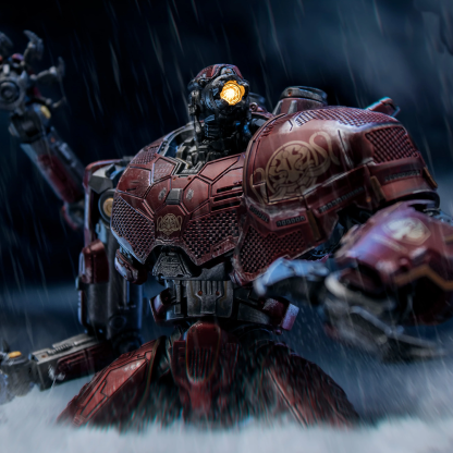 Crimson Storm Mech Figure Made of Heavy Alloy