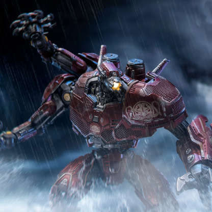Crimson Storm Mech Figure Made of Heavy Alloy
