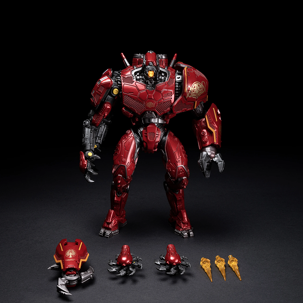 Crimson Storm Mech Figure Made of Heavy Alloy