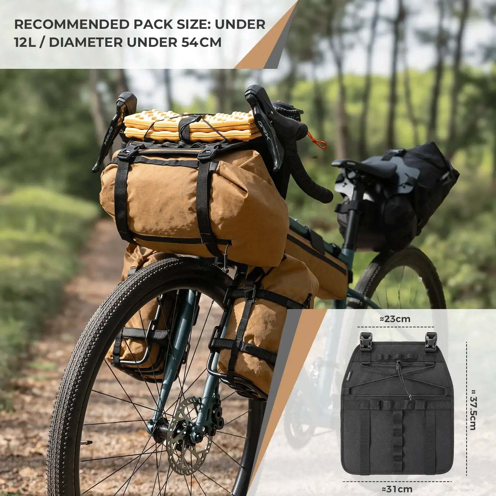 Bikepacking Front Handlebar Rack + Waterproof Compression Bag