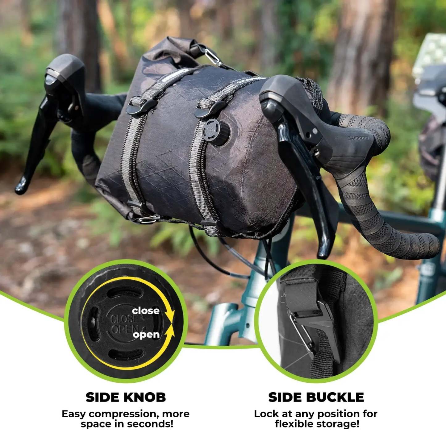 Bikepacking Front Handlebar Rack + Waterproof Compression Bag