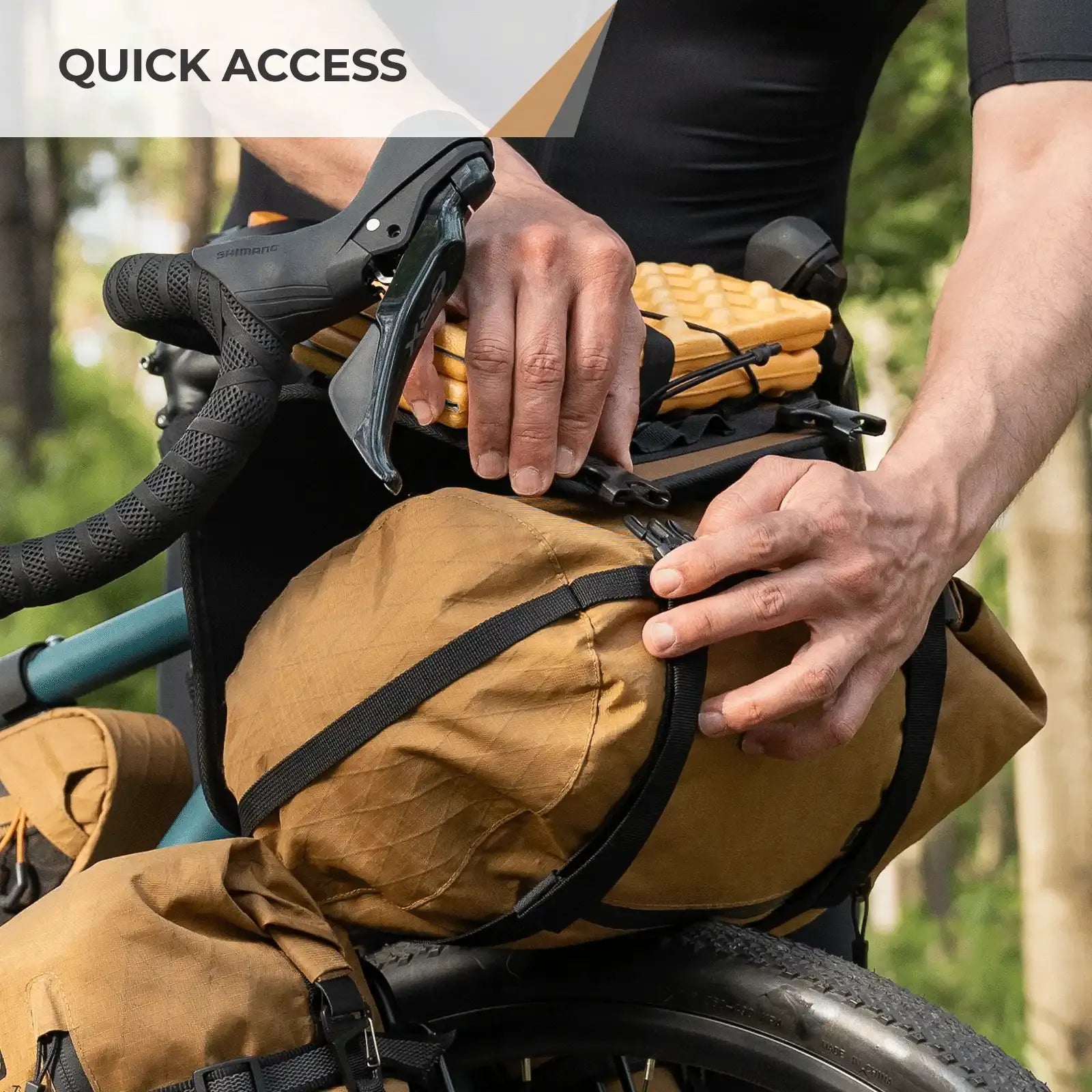 Bikepacking Front Handlebar Rack + Waterproof Compression Bag