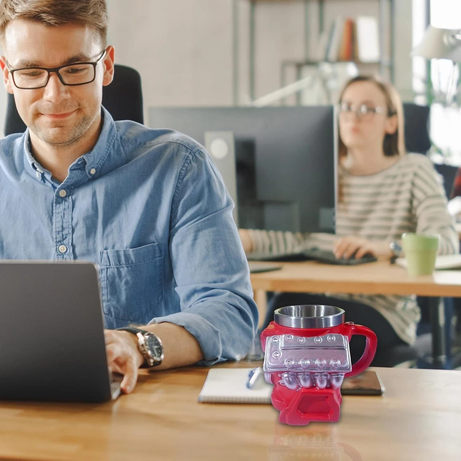 Retro engine coffee cup, V8 ceramic coffee cup