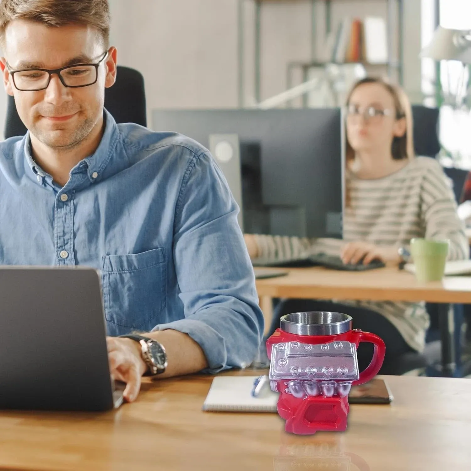 Retro engine coffee cup, V8 ceramic coffee cup