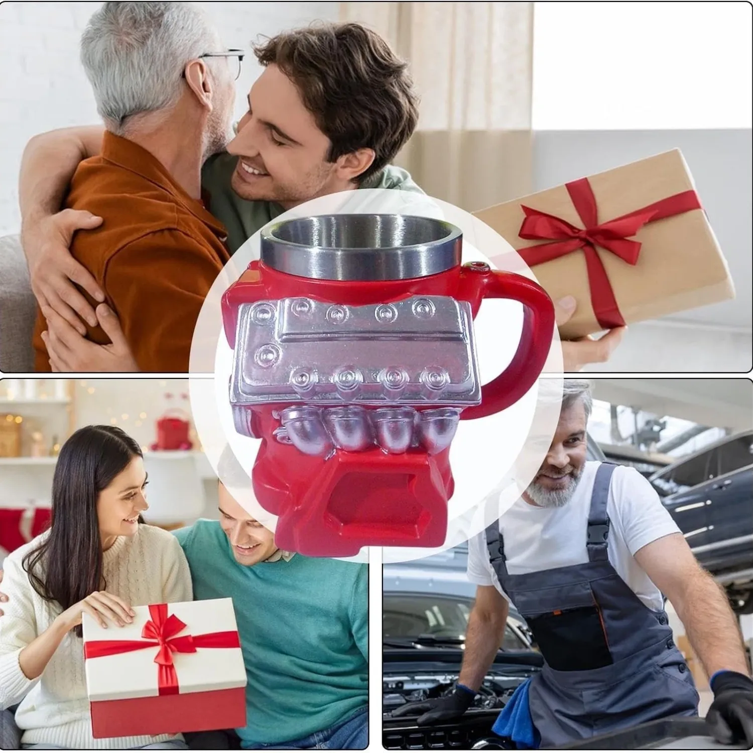 Retro engine coffee cup, V8 ceramic coffee cup