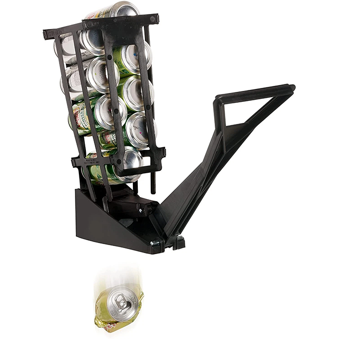 Manual can crusher requires no electricity or batteries