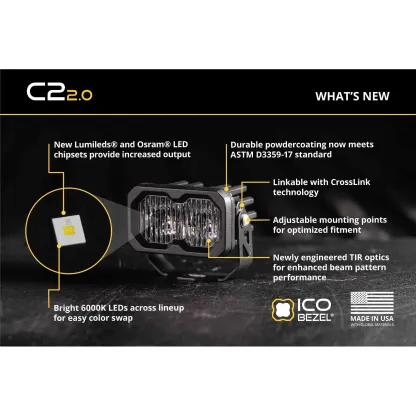 2.0" Pro Yellow Flood LED Light Pod | Turn Night Into Day