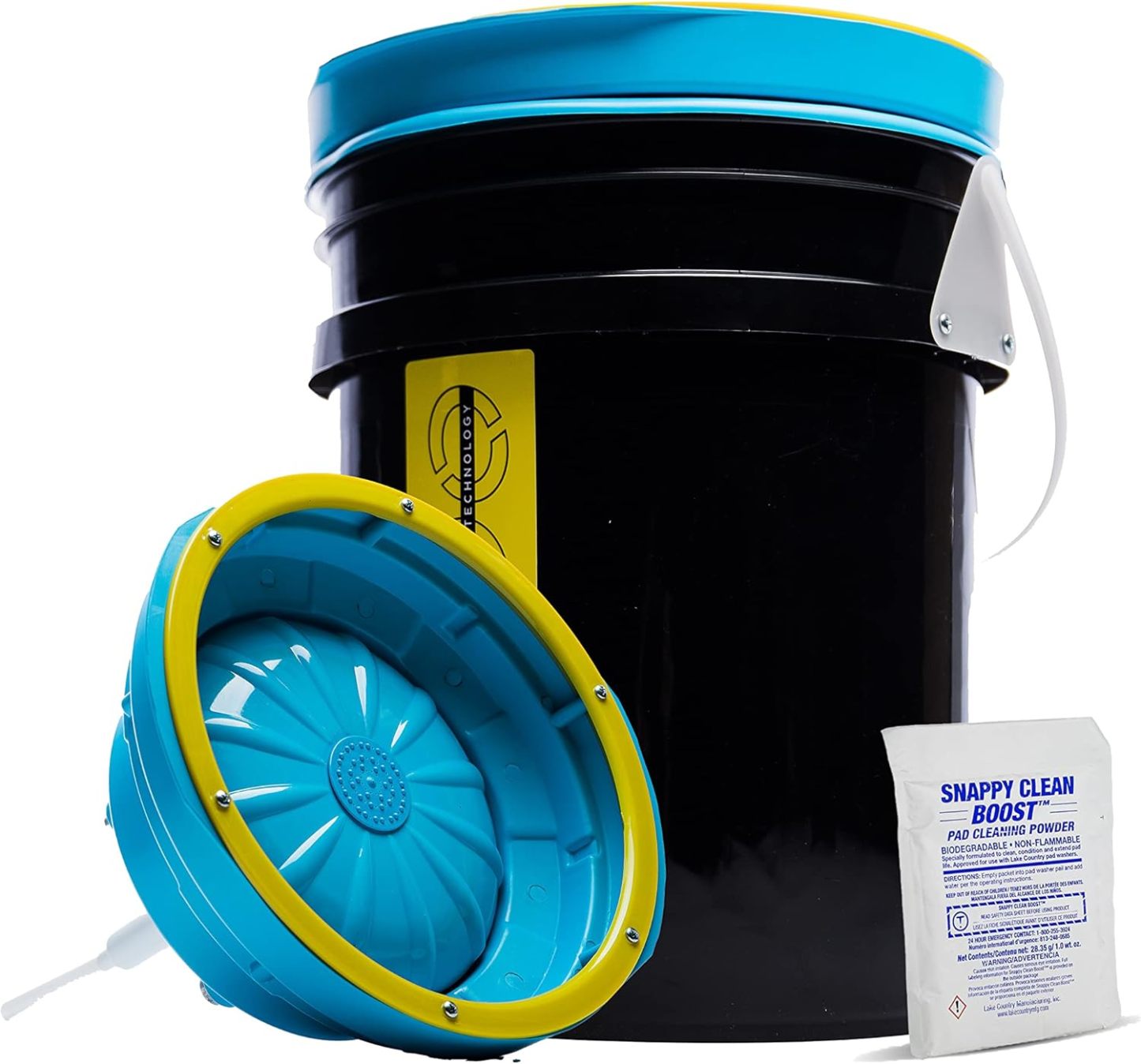 Polishing Pad Washer – Pure Flo Cleaning Bucket System with Controlled Pump & Removable Basin