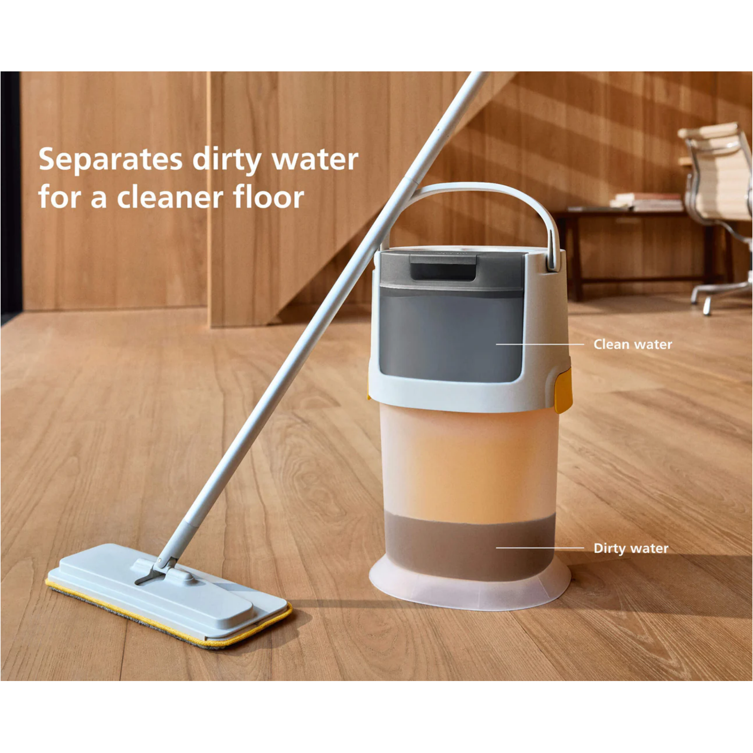 Microfibre Floor Mop Cleaning System – Clean Water/Dirty Water Separation