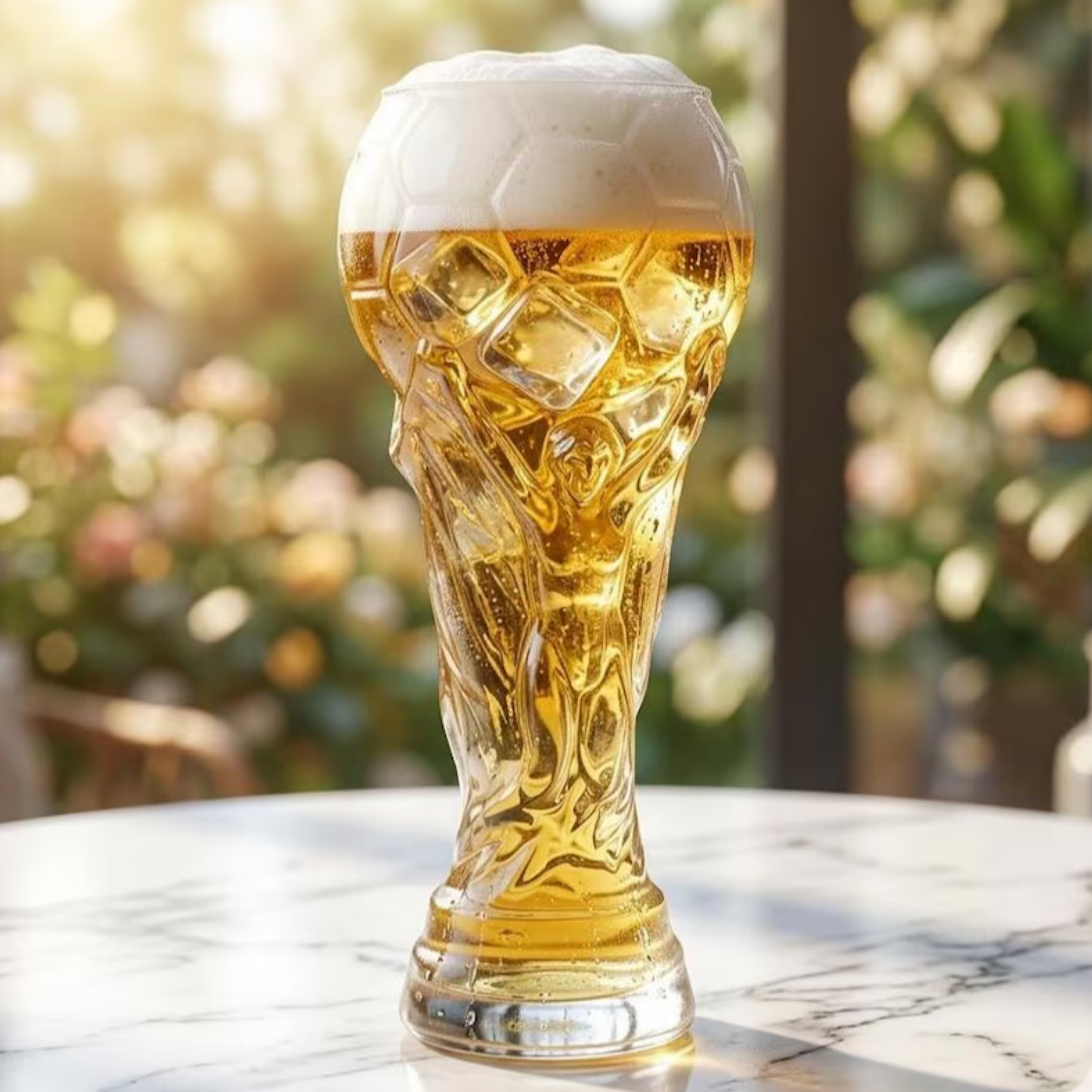 Trophy Beer Glass – Textured Soccer Pint Mug
