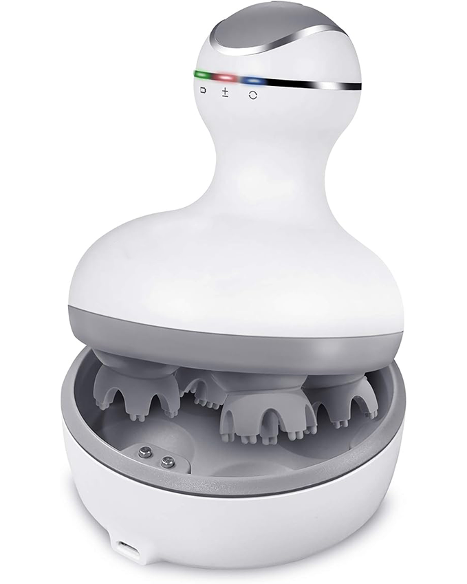 Electric cordless scalp massager with 84 kneading massage heads