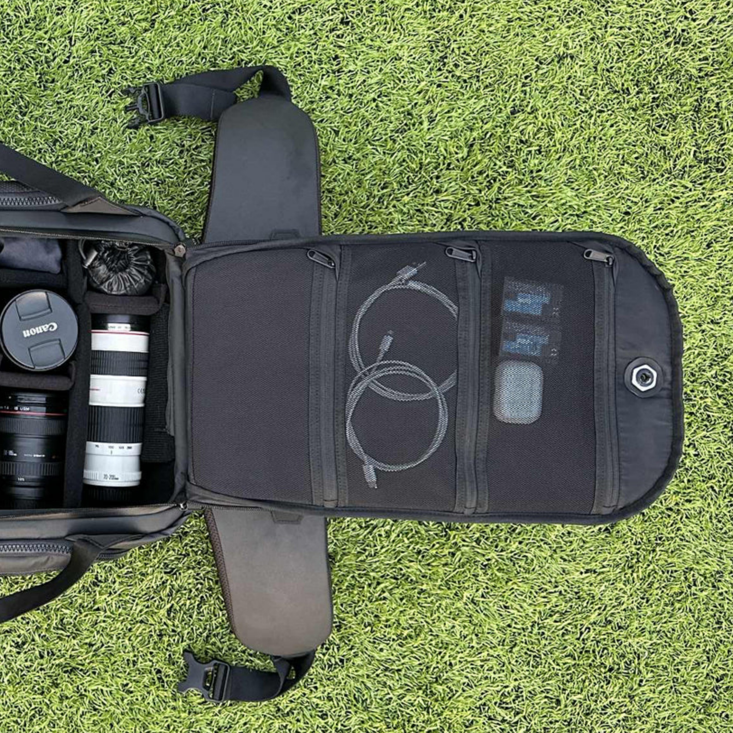 31L Push Button Backpack – Instant Access Camera Backpack with Customizable Dividers