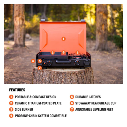 OTG 14″ Portable Griddle with Side Burner