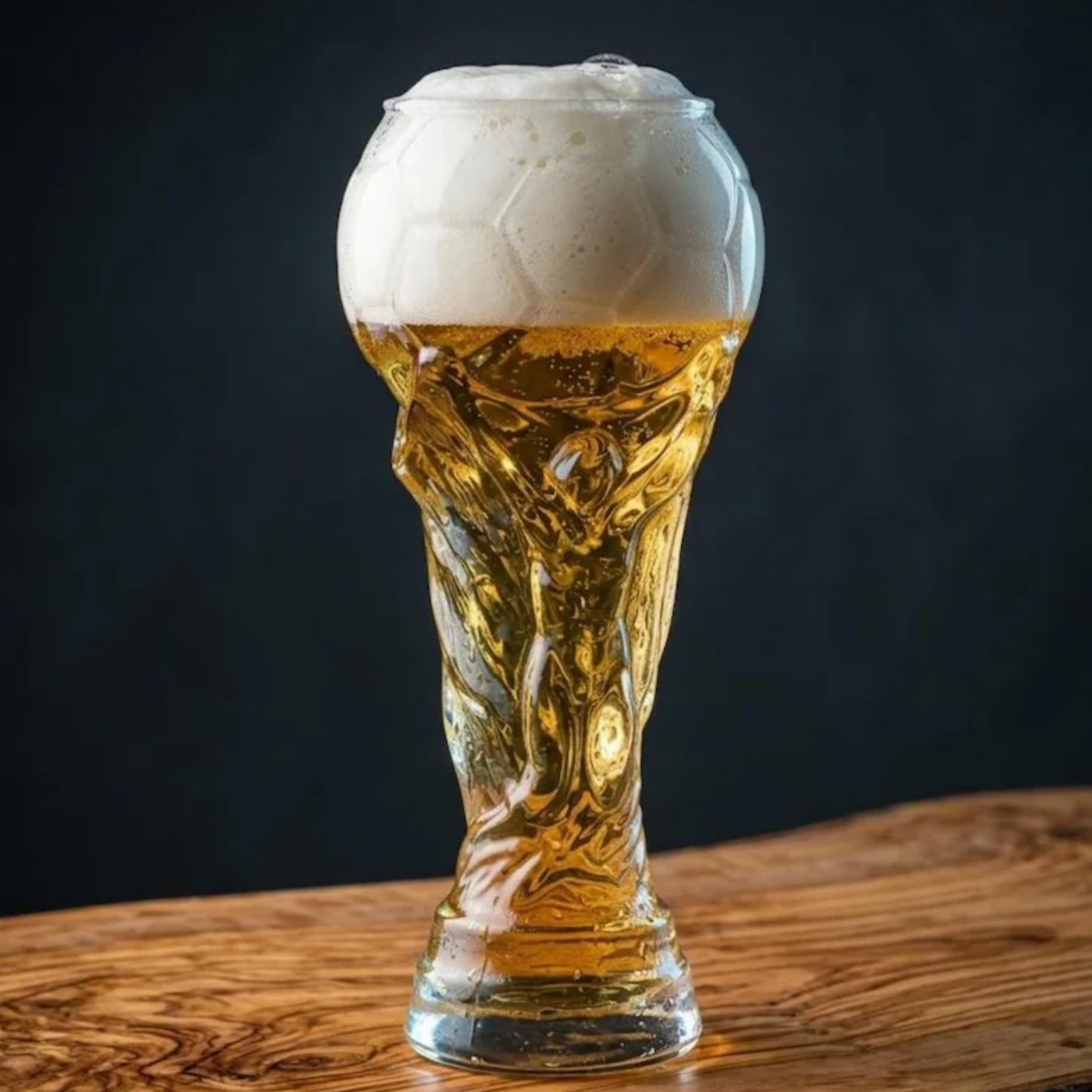 Trophy Beer Glass – Textured Soccer Pint Mug