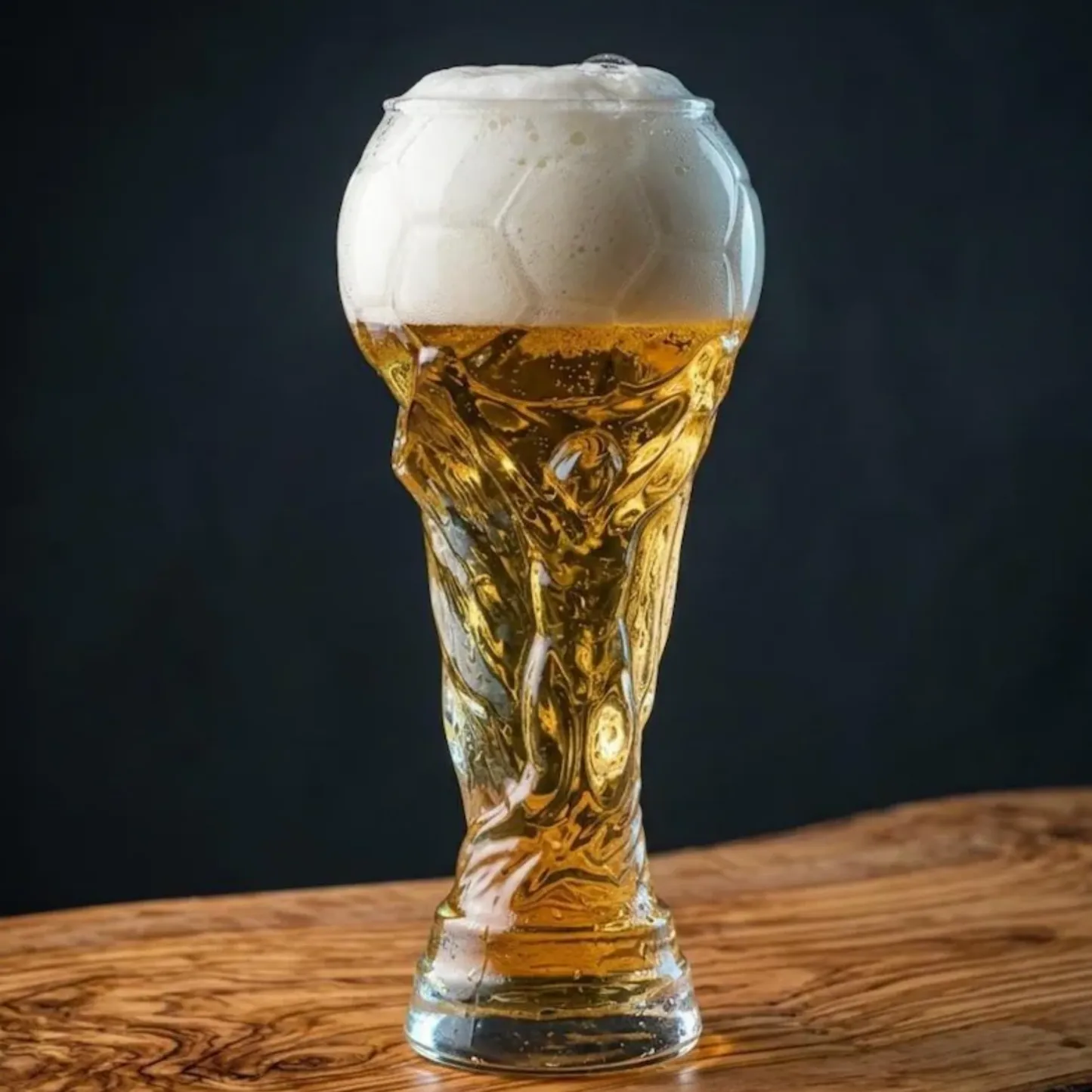Trophy Beer Glass – Textured Soccer Pint Mug