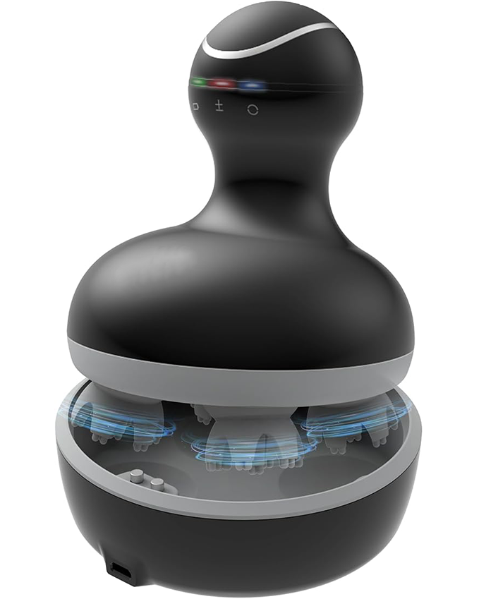 Electric cordless scalp massager with 84 kneading massage heads