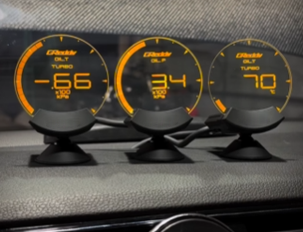 Transparent display screen for modified cars