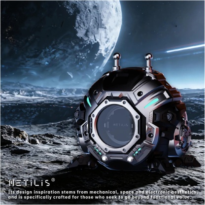 Gravity Furnace Cyber‑Mecha Watch Winder – Robot Arm, Touchscreen & USB‑C