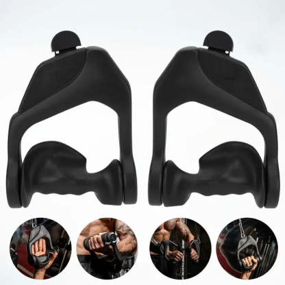 Ergonomic D-Shaped Cable Handle – 360° Rotating Grip