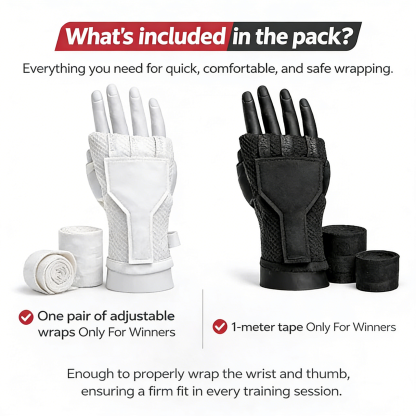 Hand Wraps – Professional Boxing and Muay Thai Training Wraps with Thumb Loop and Knuckle Protection