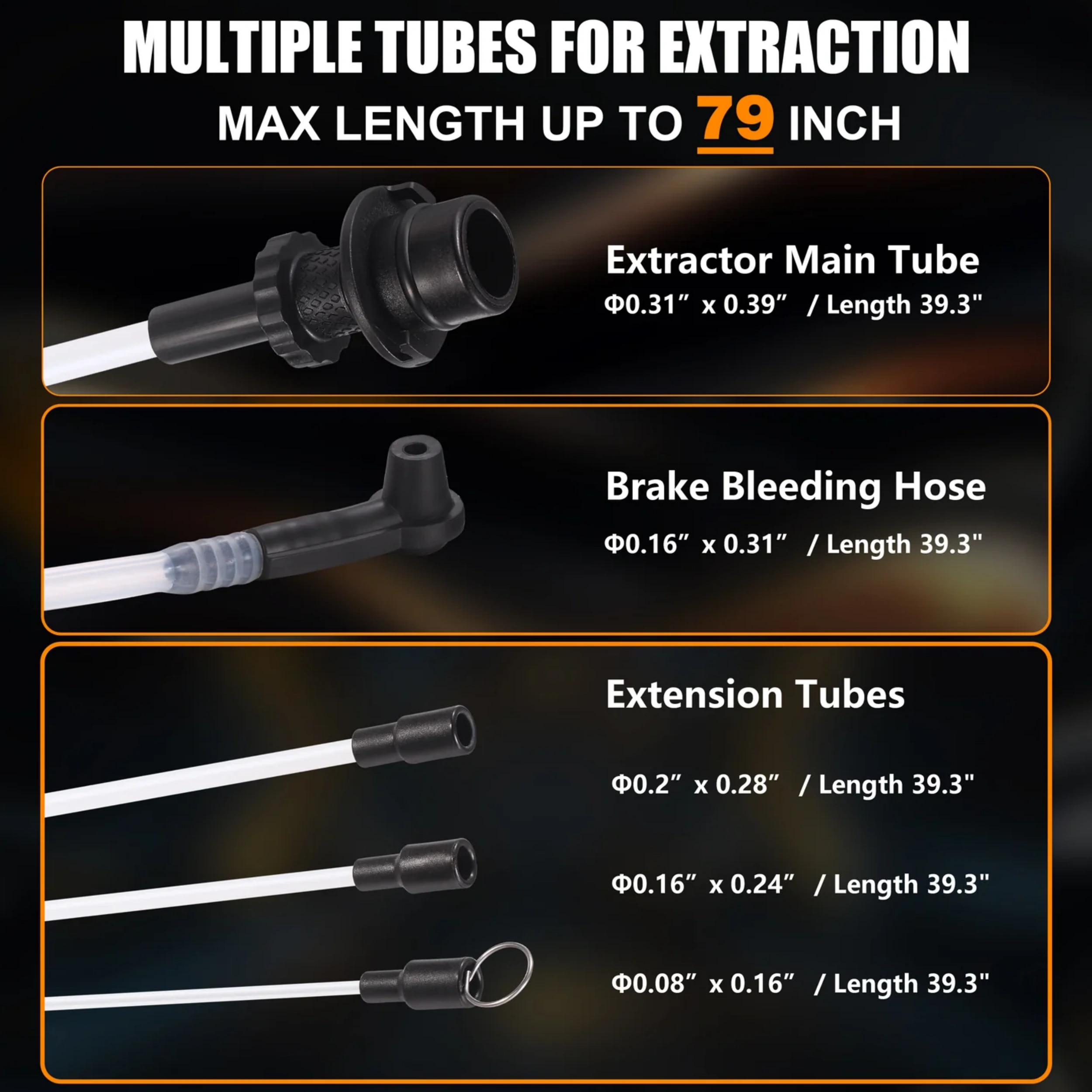 Fluid Extractor – Manual Vacuum Oil Extractor with Pump Tank & Brake Bleeding Kit