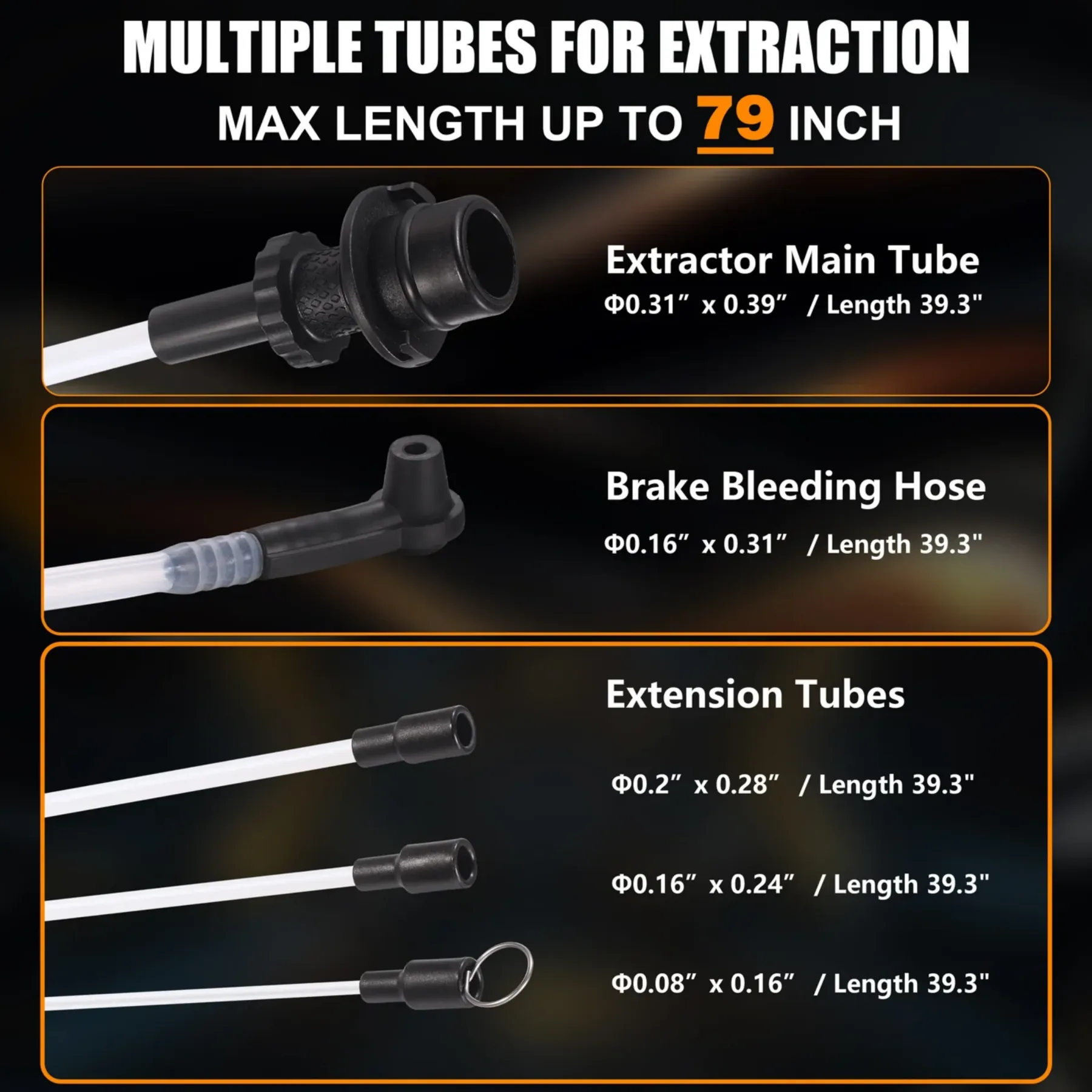 Fluid Extractor – Manual Vacuum Oil Extractor with Pump Tank & Brake Bleeding Kit