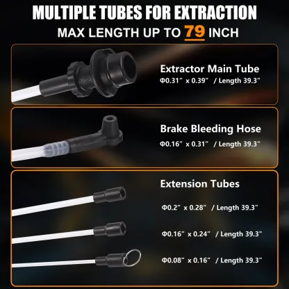 Fluid Extractor – Manual Vacuum Oil Extractor with Pump Tank & Brake Bleeding Kit