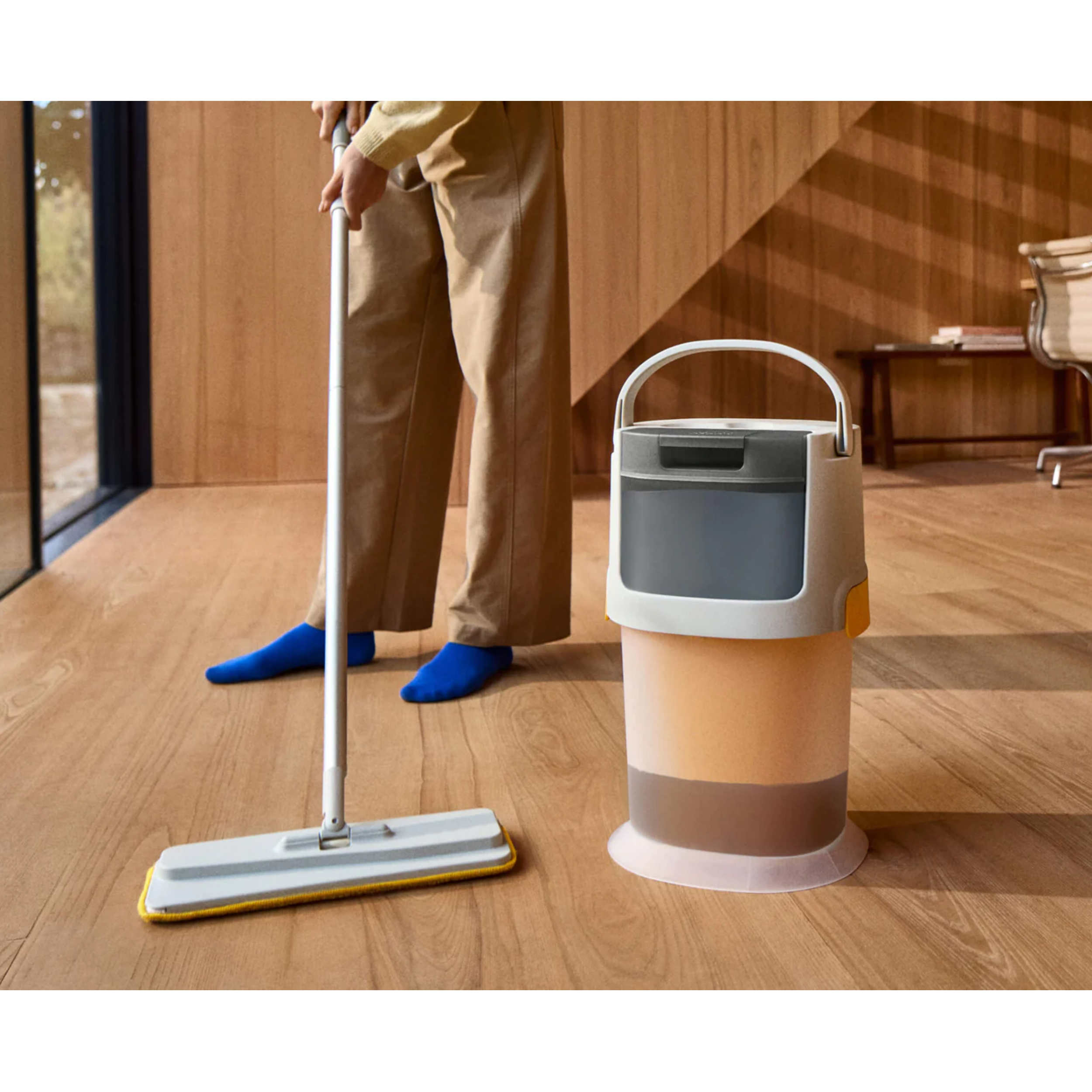 Microfibre Floor Mop Cleaning System – Clean Water/Dirty Water Separation