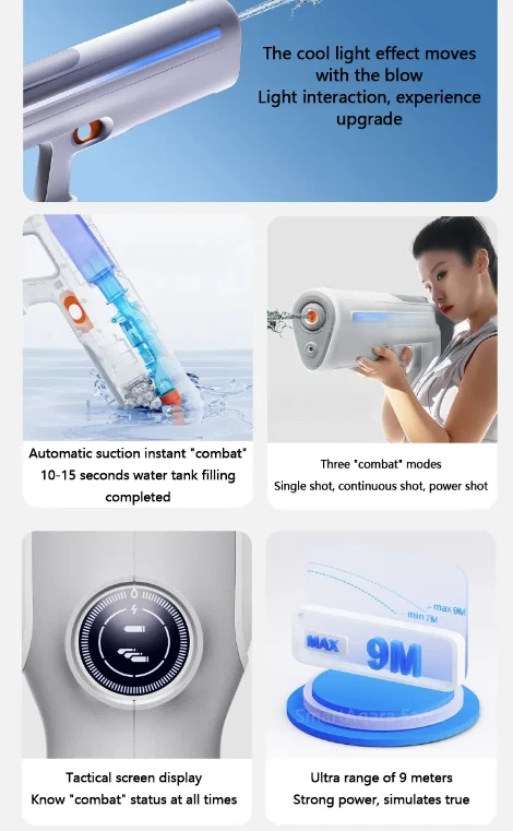 Automatic water gun with suction nozzle - a children's toy