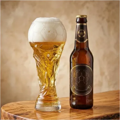 Trophy Beer Glass – Textured Soccer Pint Mug