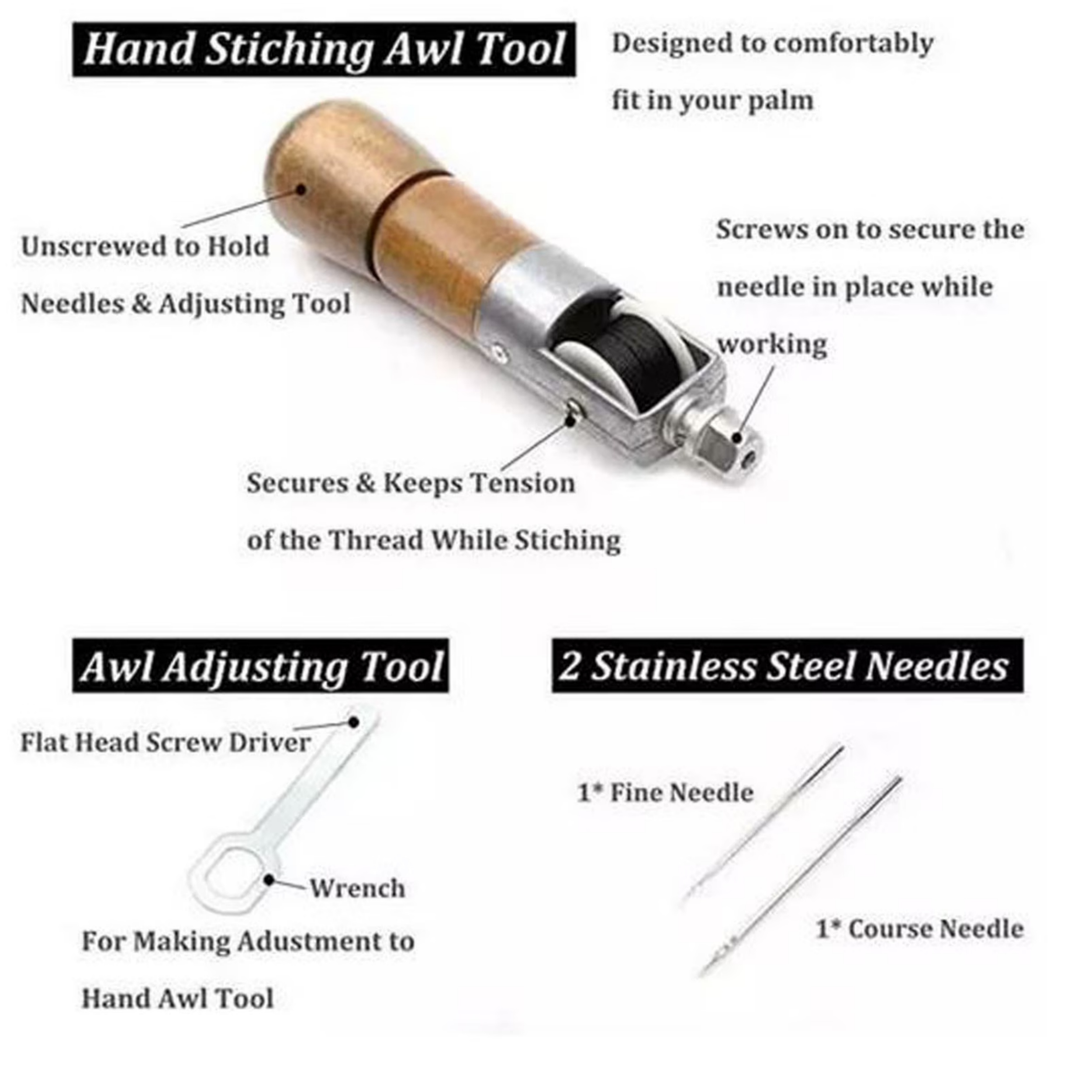 Portable Heavy Duty Hand Sewing Machine – DIY Leather Stitching Tool